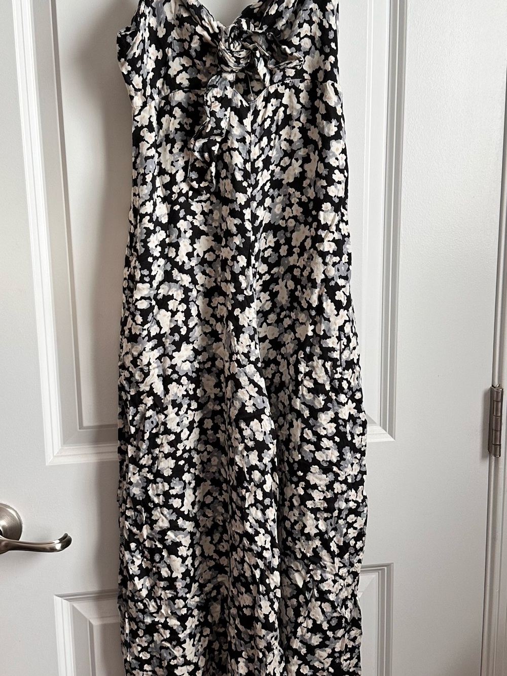 Billabong Twist N Shout Floral Cutout Wide-Leg Jumpsuit - Size Small